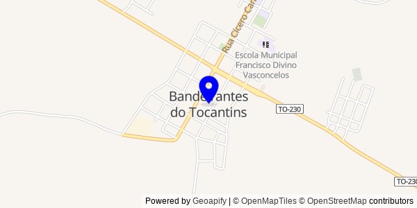 Mapa de Bandeirantes do Tocantins - Fisioterapeutas