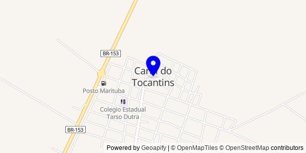 Mapa de Cariri do Tocantins - Nutricionistas