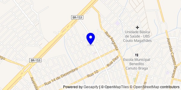 Mapa de Cristalândia - Fisioterapeutas