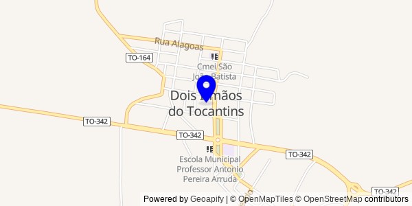 Mapa de Dois Irmãos do Tocantins - Fisioterapeutas