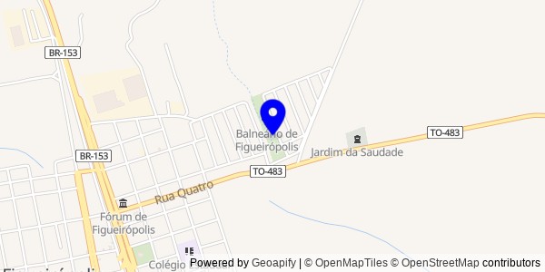 Mapa de Figueirópolis - Fisioterapeutas
