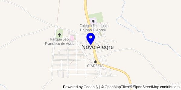 Mapa de Novo Alegre - Nutricionistas