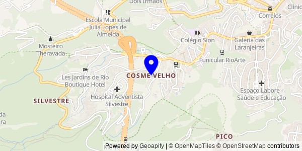 Mapa de Cosme Velho - Nutricionistas