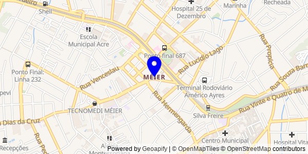 Mapa de Méier - Nutricionistas