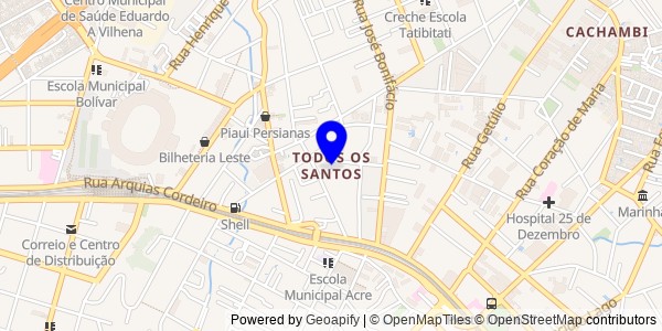 Mapa de Todos os Santos - Nutricionistas