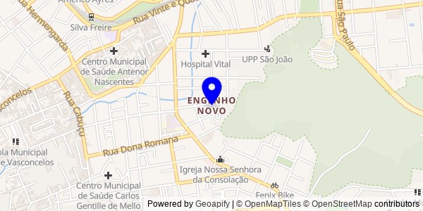 Mapa de Engenho Novo - Nutricionistas