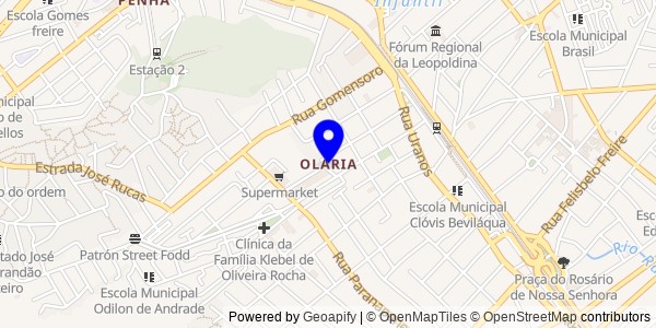 Mapa de Olaria - Nutricionistas