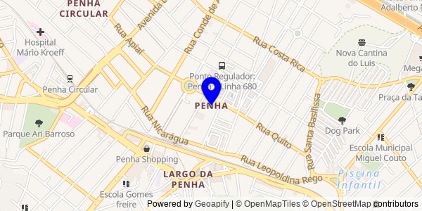 Mapa de Penha - Nutricionistas