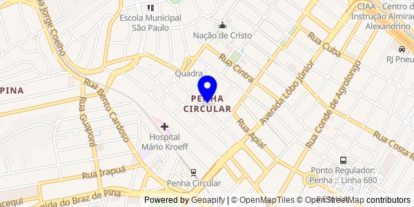 Mapa de Penha Circular - Nutricionistas