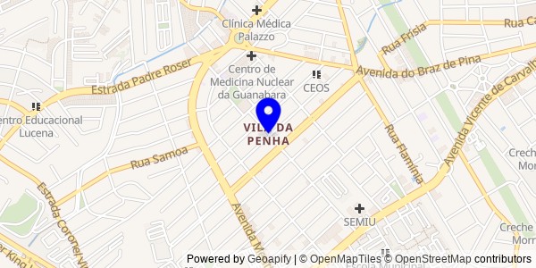 Mapa de Vila da Penha - Nutricionistas