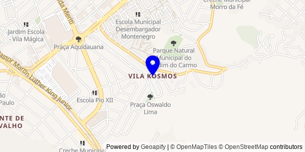 Mapa de Vila Kosmos - Nutricionistas