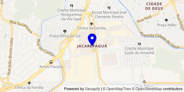 Mapa de Jacarepaguá - Nutricionistas