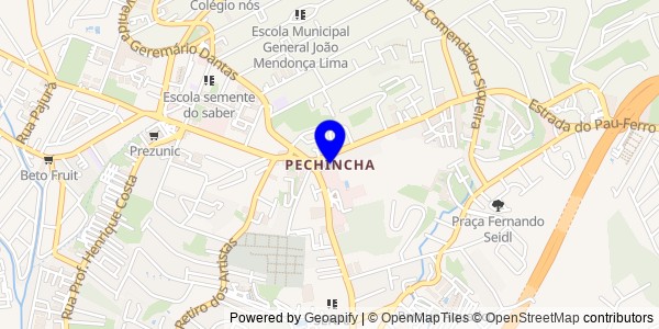 Mapa de Pechincha - Nutricionistas