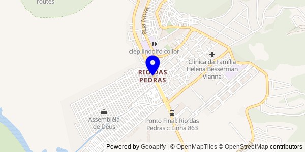 Mapa de Rio das Pedras - Nutricionistas