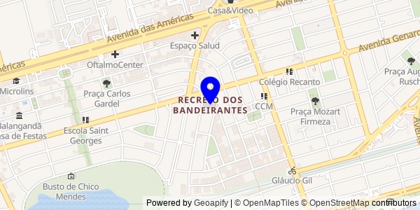Mapa de Recreio dos Bandeirantes - Nutricionistas