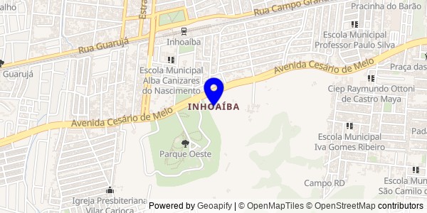 Mapa de Inhoaíba - Nutricionistas