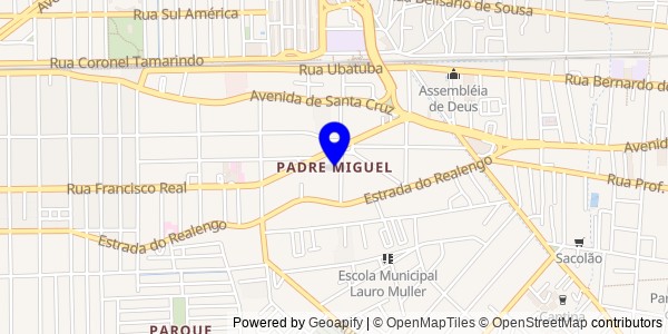 Mapa de Padre Miguel - Nutricionistas