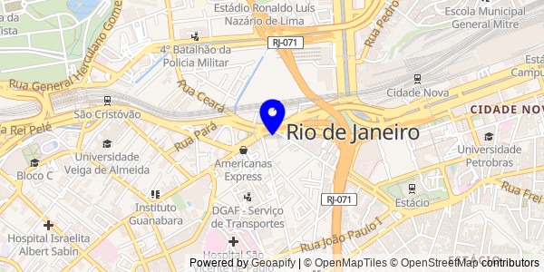 Mapa de Praça da Bandeira - Nutricionistas