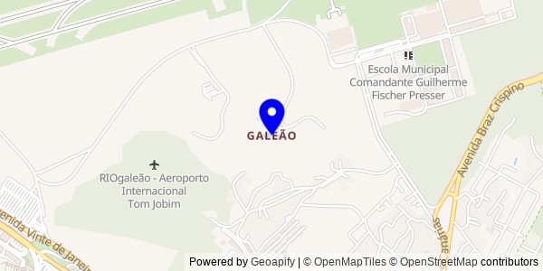 Mapa de Galeão - Nutricionistas