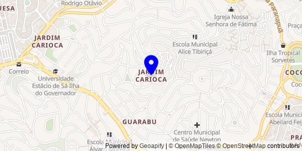 Mapa de Jardim Carioca - Nutricionistas