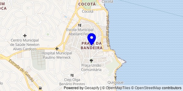 Mapa de Praia da Bandeira - Nutricionistas