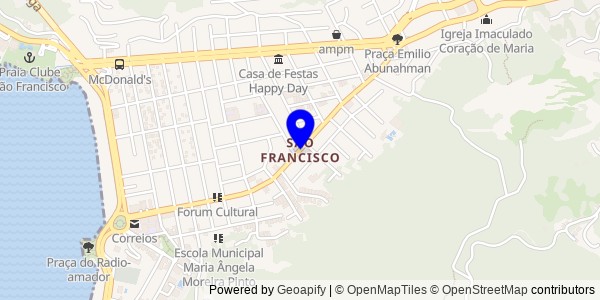 Mapa de São Francisco - Fisioterapeutas