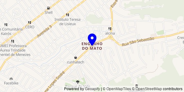 Mapa de Engenho do Mato - Nutricionistas