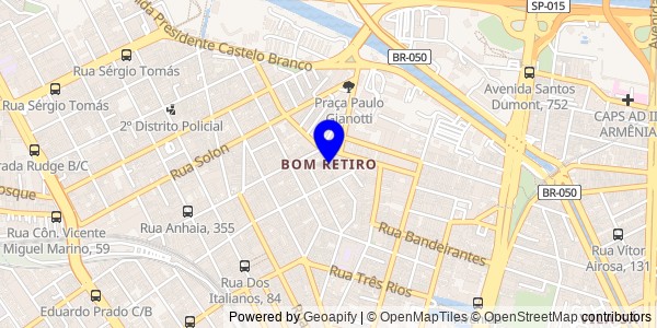 Mapa de Bom Retiro - Nutricionistas