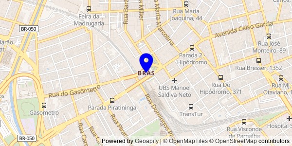 Mapa de Brás - Fisioterapeutas