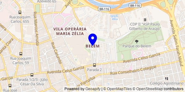 Mapa de Belém - Fisioterapeutas