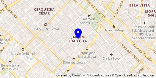 Mapa de Jardim Paulista - Nutricionistas