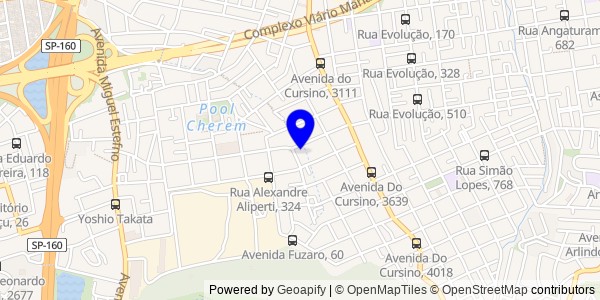 Mapa de Cursino - Nutricionistas