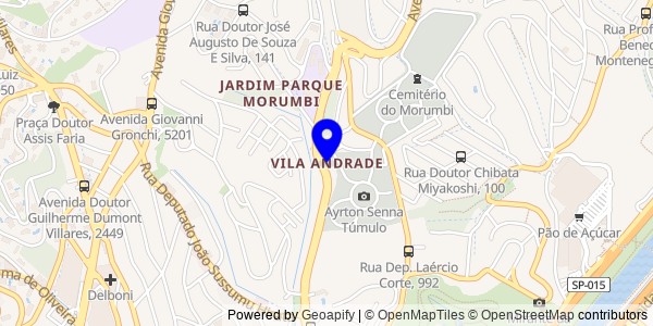 Mapa de Vila Andrade - Nutricionistas