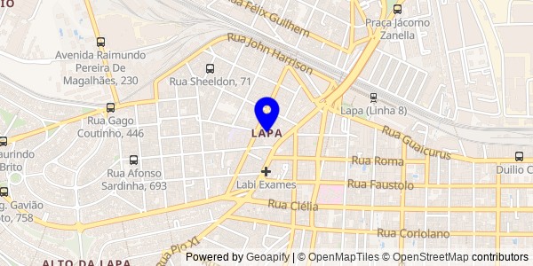Mapa de Lapa - Nutricionistas