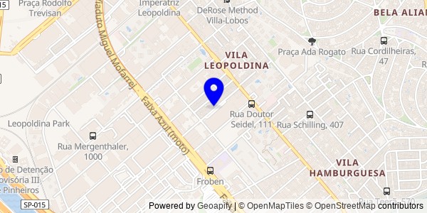 Mapa de Vila Leopoldina - Fisioterapeutas