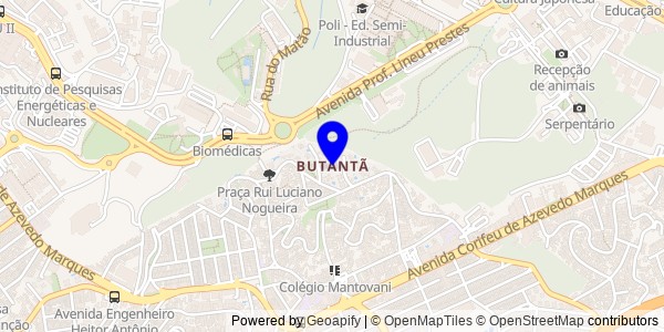 Mapa de Butantã - Nutricionistas