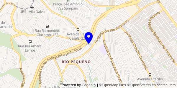 Mapa de Rio Pequeno - Fisioterapeutas