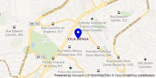 Mapa de Vila Sônia - Fisioterapeutas