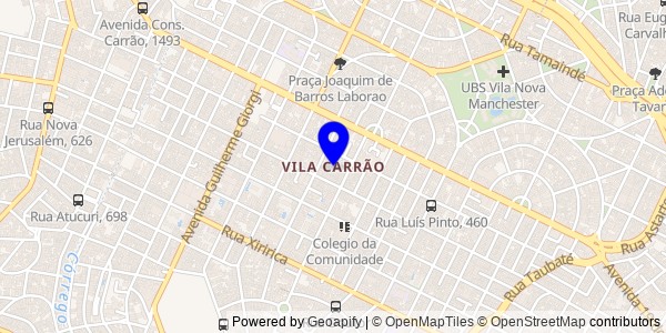 Mapa de Vila Carrão - Fisioterapeutas