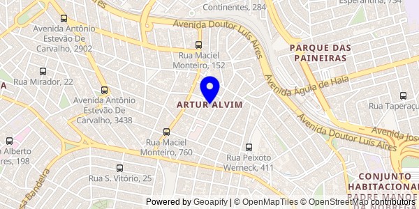 Mapa de Artur Alvim - Nutricionistas