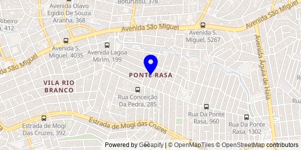 Mapa de Ponte Rasa - Nutricionistas