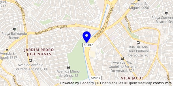 Mapa de Vila Jacuí - Nutricionistas