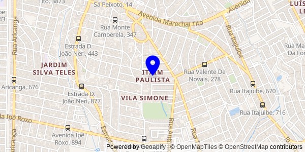Mapa de Itaim Paulista - Nutricionistas