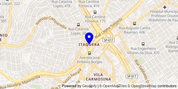 Mapa de Itaquera - Fisioterapeutas