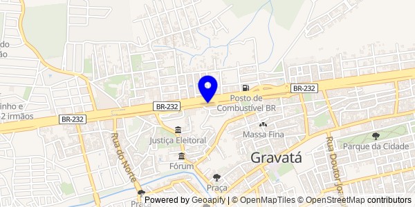 Mapa de Gravatá - Fisioterapeutas