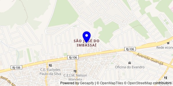 Mapa de São José do Imbassaí - Nutricionistas