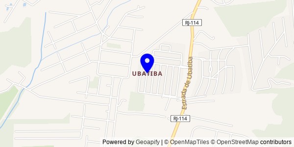 Mapa de Ubatiba - Nutricionistas